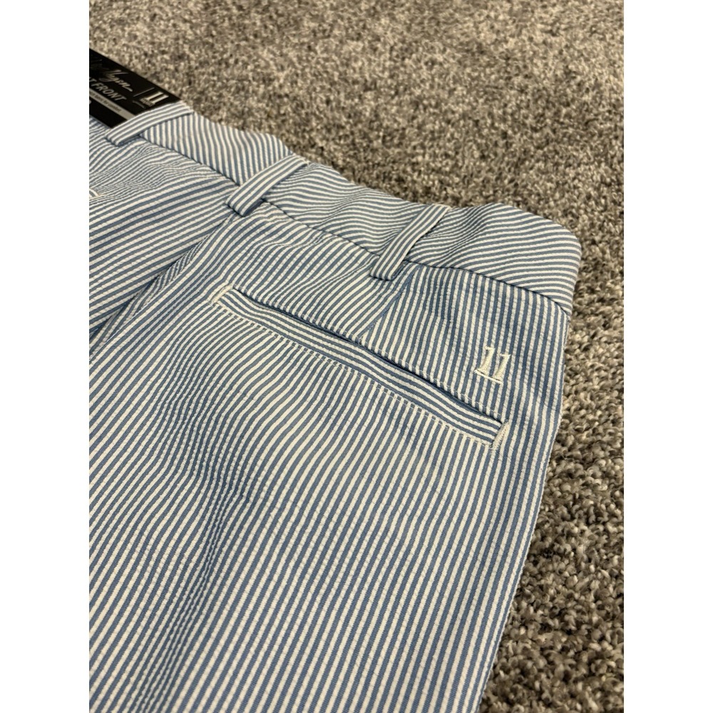 Walter Hagen Golf‎ Shorts Mens 30 Perfect 11 Blue Flat Front Striped 11" Inseam - Picture 6 of 8